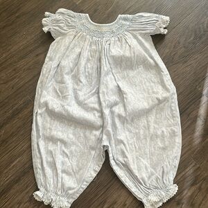 Blue embroidered bodysuit